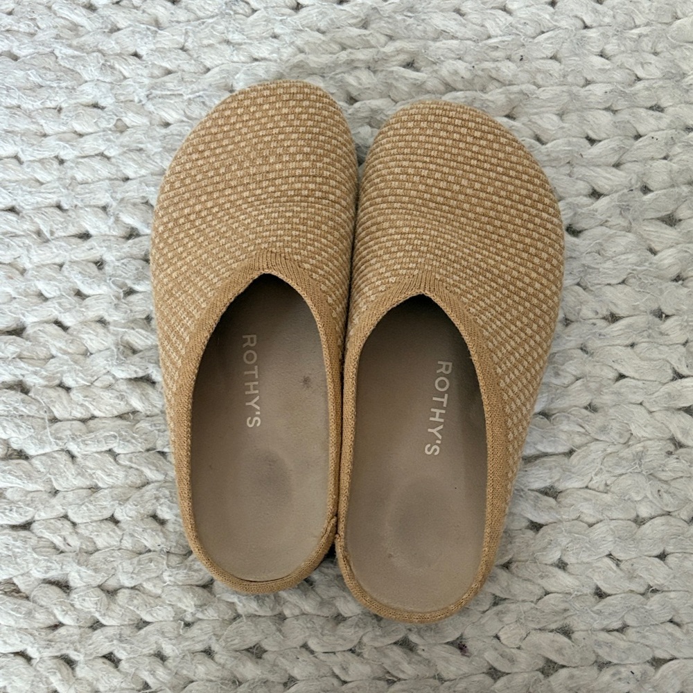 Rothy's Woven Tan Mules (The Casual Clog)